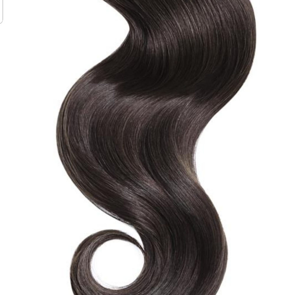 Dark brown glam seamless extensions